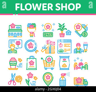Flower boutique logo collection vector Stock Vector Image & Art - Alamy