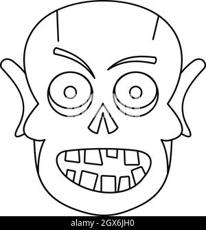 Dead icon, outline style Stock Vector