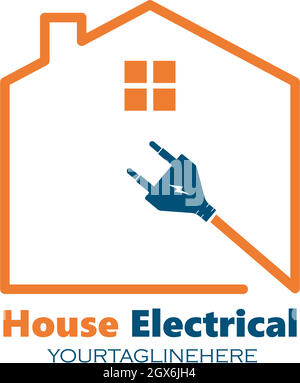 electrical service and installation logo icon vector Stock Vector