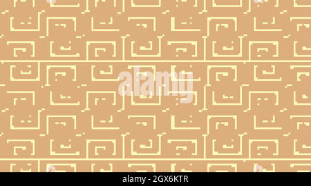 Background with chinese patterns in brown Stock Vector