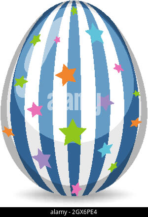 Easter theme with decorated egg in colorful patterns Stock Vector