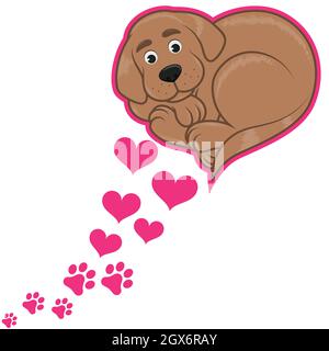 Vector design of heart shaped parrot, heart shaped mascot Stock Vector