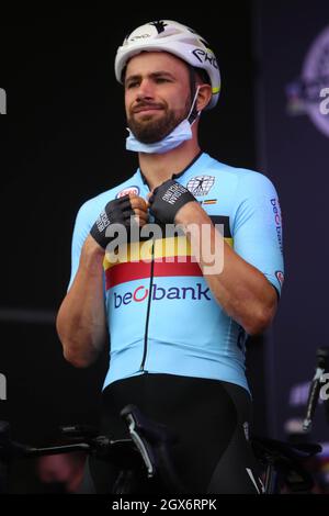 CAMPENAERTS Victor of Belgium during the 2021 UCI World Road Championships, Men Elite Road Race, on September 26, 2021, Anvers- Louvain, 268,3km, Belgium - Photo Laurent Lairys / DPPI Stock Photo