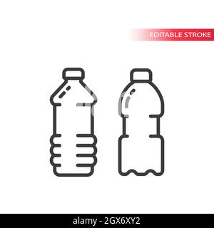 Water bottle line vector icon Stock Vector