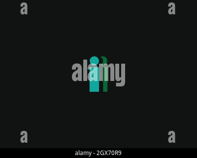 LETTERS III LOGO DESIGN WITH NEGATIVE SPACE EFFECT FOR ILLUSTRATION Stock Vector