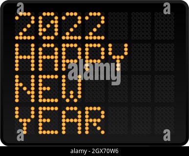 2022 New Year flip countdown counter board with confetti explosion