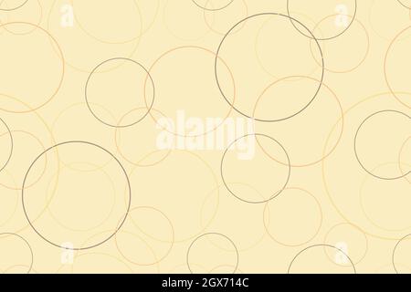 Round circles in a yellowish seamless repeat pattern - Vector Illustration Stock Vector