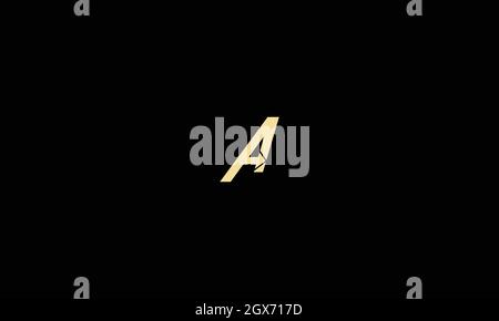 LETTER A LOGO DESIGN WITH NEGATIVE SPACE EFFECT FOR ILLUSTRATION Stock Vector