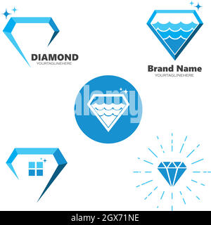 Diamond  vector icon illustration design Stock Vector