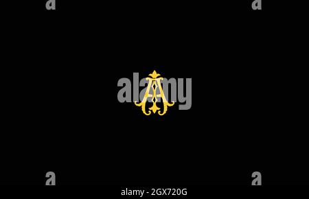 LETTER A AND L SIGNATURE LOGO FOR ILLUSTRATION USE Stock Vector