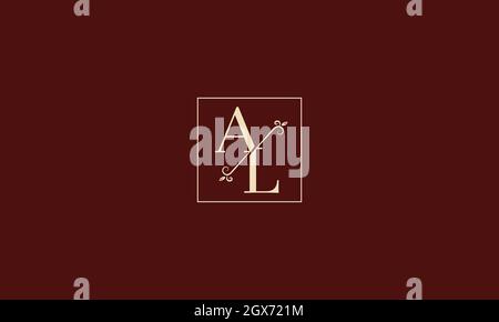 LETTERS A L LOGO DESIGN WITH NEGATIVE SPACE EFFECT FOR ILLUSTRATION USE Stock Vector
