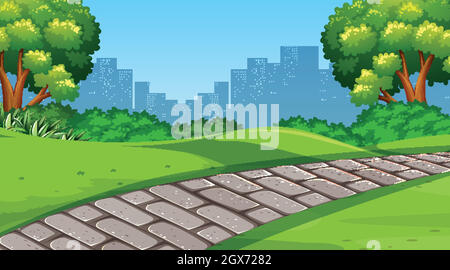 A simple park scene Stock Vector