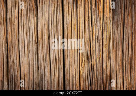 Aged wood with coarse grain texture Stock Photo