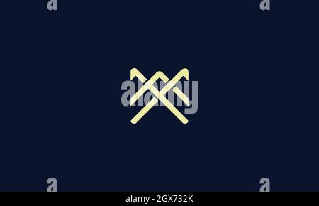 LETTERS A X LOGO DESIGN WITH NEGATIVE SPACE EFFECT FOR ILLUSTRATION Stock Vector