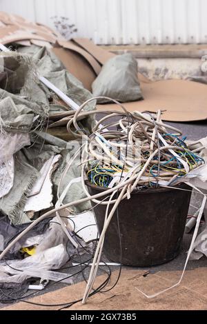 Garbage dump with waste plastic and polyethylene in Southeast asian ...