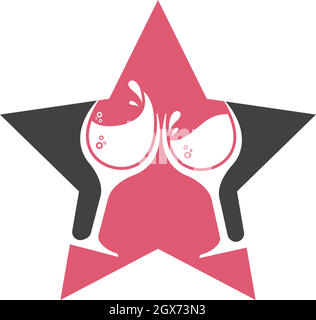 wine logo icon vector illustration design Stock Vector