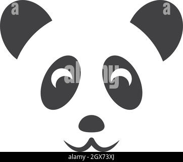 panda icon logo vector illustration Stock Vector