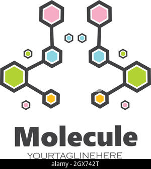 molecule logo vector illustration design Stock Vector