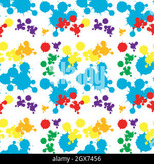 Seamless background design with colorful splash Stock Vector