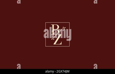 LETTERS B Z LOGO DESIGN WITH NEGATIVE SPACE EFFECT FOR ILLUSTRATION USE Stock Vector