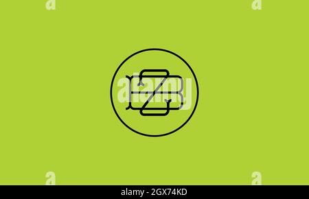 LETTERS B Z LOGO DESIGN WITH NEGATIVE SPACE EFFECT FOR ILLUSTRATION USE Stock Vector