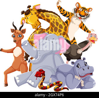 group of animals clip art