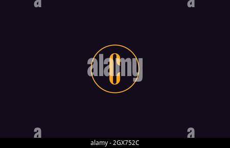 LETTER C LOGO DESIGN WITH NEGATIVE SPACE EFFECT FOR ILLUSTRATION USE Stock Vector