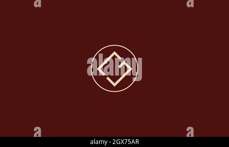 LETTERS CG LOGO DESIGN WITH NEGATIVE SPACE EFFECT FOR ILLUSTRATION USE Stock Vector