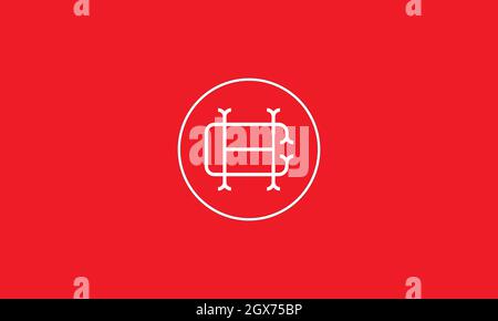 LETTERS CH LOGO DESIGN WITH NEGATIVE SPACE EFFECT FOR ILLUSTRATION USE Stock Vector