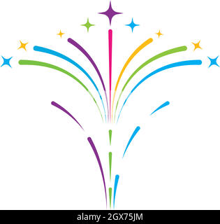 firework vector illustration icon design Stock Vector