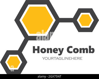 honey comb vector icon illustration Stock Vector