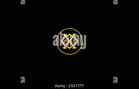 letters qx logo design with negative space effect for illustration use Stock Vector