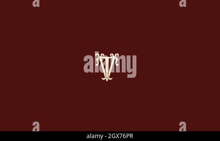 letters tv logo design with negative space effect for illustration use Stock Vector