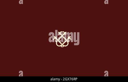 letters uu logo design with negative space effect for illustration use Stock Vector