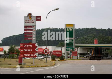 December 9, 2020. Caieiras, SP, Brazil. Rede Frango Assado restaurant at a stop on Rodovia Bandeirantes in São Paulo. Stock Photo