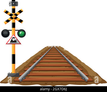 Traffic lights with pole illustration Stock Vector Image & Art - Alamy