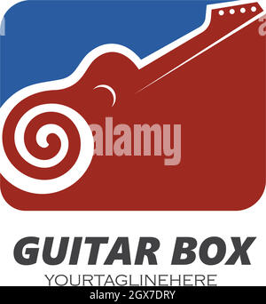 guitar icon logo vector illustration design Stock Vector