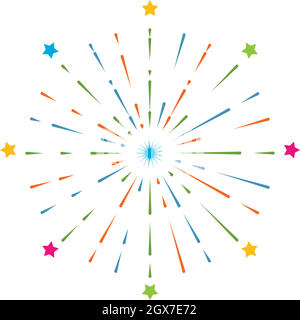 firework vector illustration icon design Stock Vector