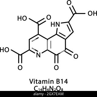 Vitamin B14. Pyrroloquinoline quinone Molecular chemical formula ...