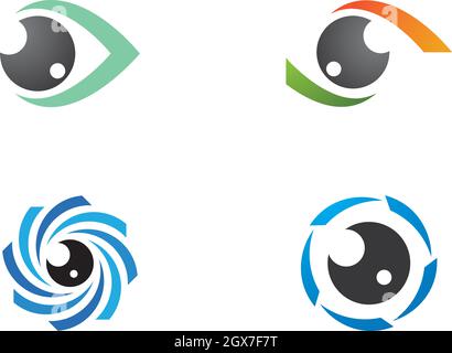 Eye ilustration vector logo design Stock Vector