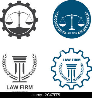lawyer logo vector icon Stock Vector