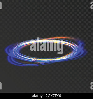 Glowing Circle Mystic Shine Frame Effect Vector Stock Vector