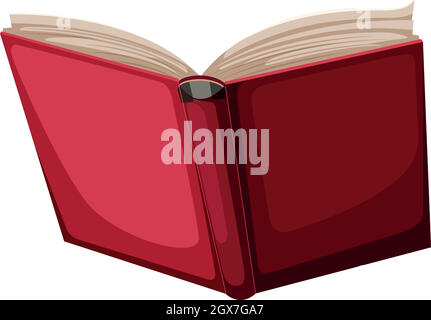 A red book on white background Stock Vector