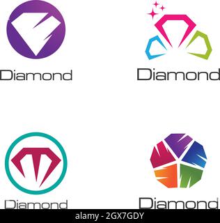 Diamond Logo Template vector icon illustration design Stock Vector ...