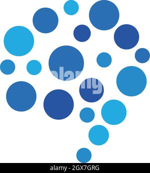 Brain Logo vector icon Template Stock Vector