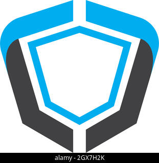 Shield symbol logo template vector Stock Vector