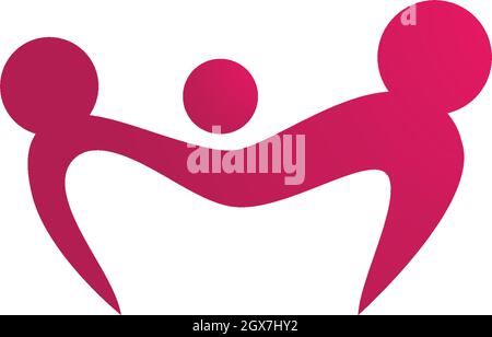 Adoption and community care Logo template vector icon Stock Vector
