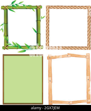 Four different designs of frames Stock Vector