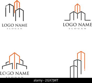city logo vector illustration in flat design Stock Vector