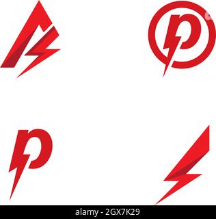 Lightning Logo Template vector icon illustration design Stock Vector ...